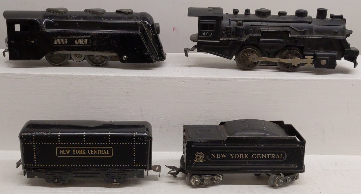 Marx O Gauge Assorted Locomotives and Tenders; 490,551,12C, 597 [4]