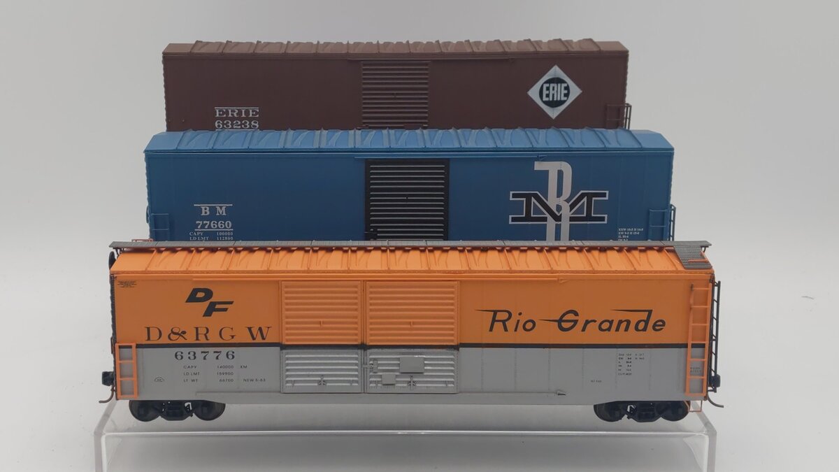 Pacific Rail S Scale Boxcars: 63776, 63238, 77660 [3] VG