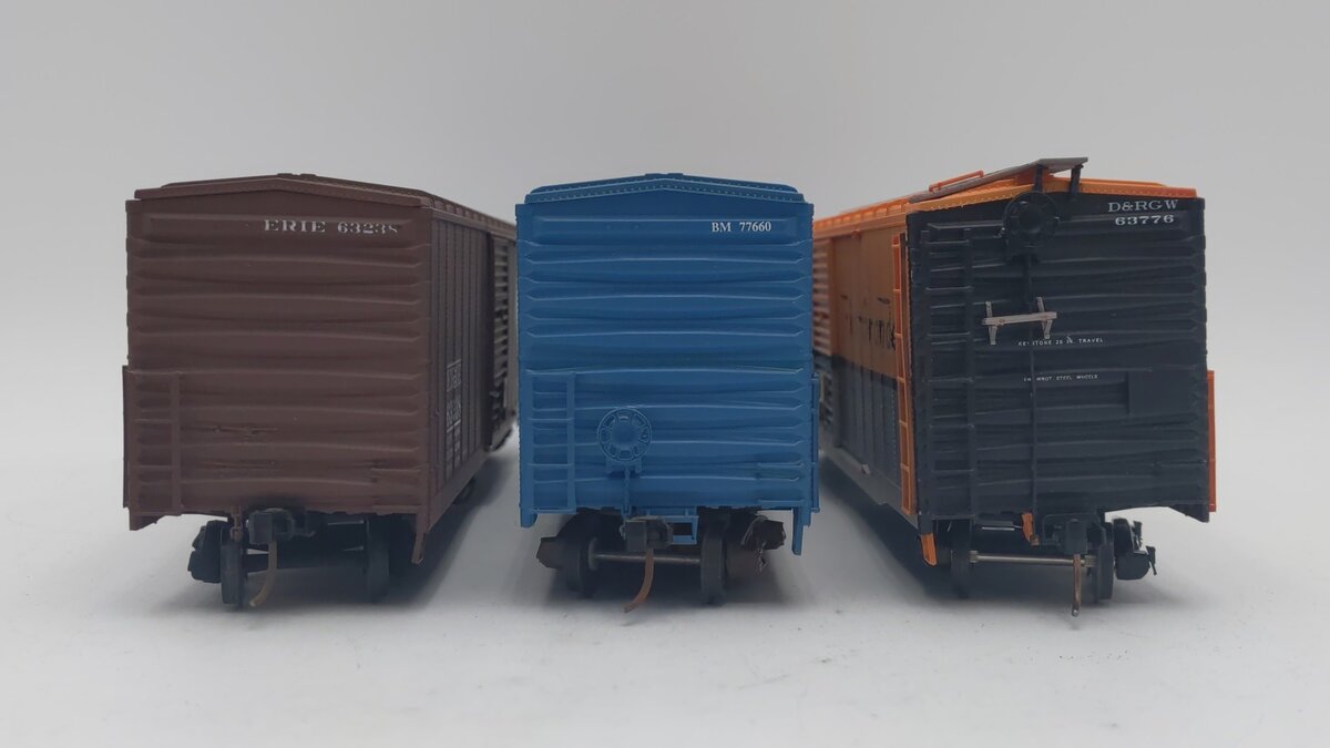 Pacific Rail S Scale Boxcars: 63776, 63238, 77660 [3] VG