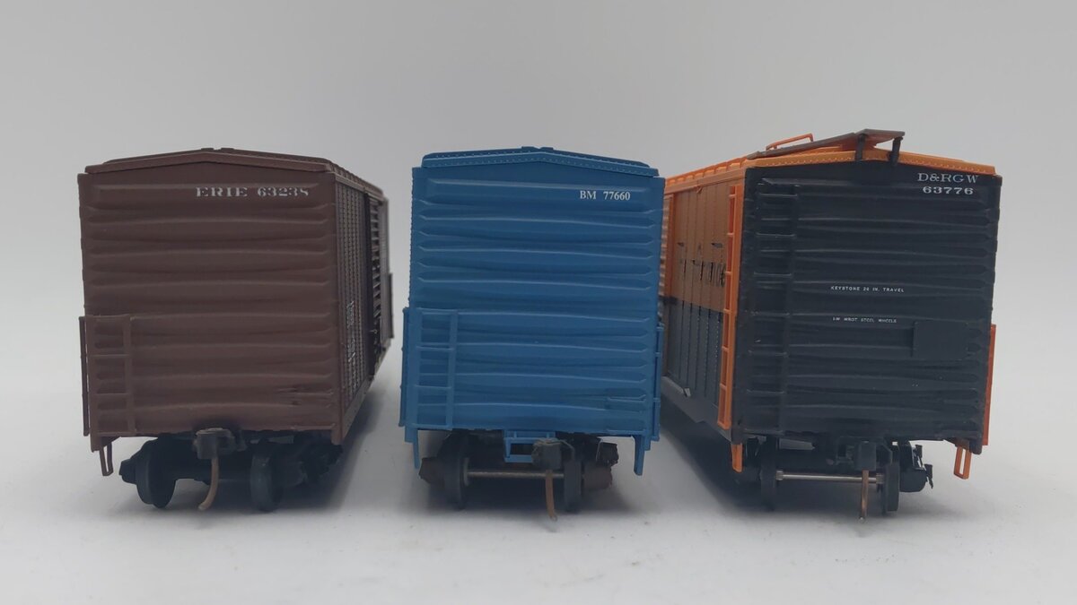 Pacific Rail S Scale Boxcars: 63776, 63238, 77660 [3] VG