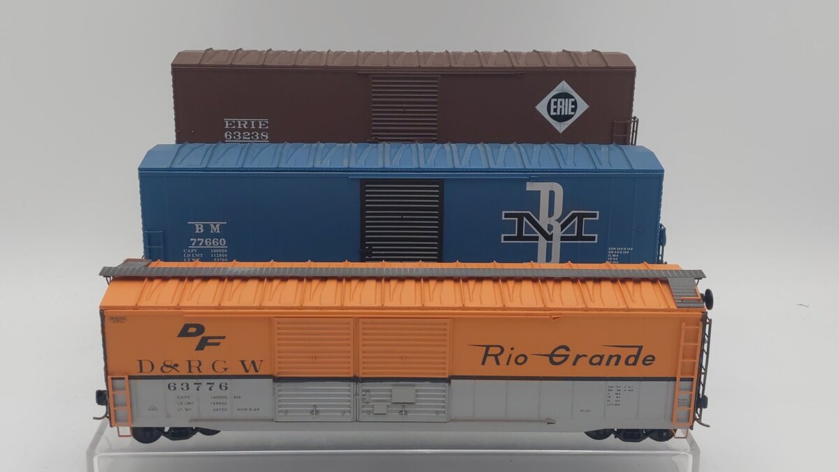 Pacific Rail S Scale Boxcars: 63776, 63238, 77660 [3] VG