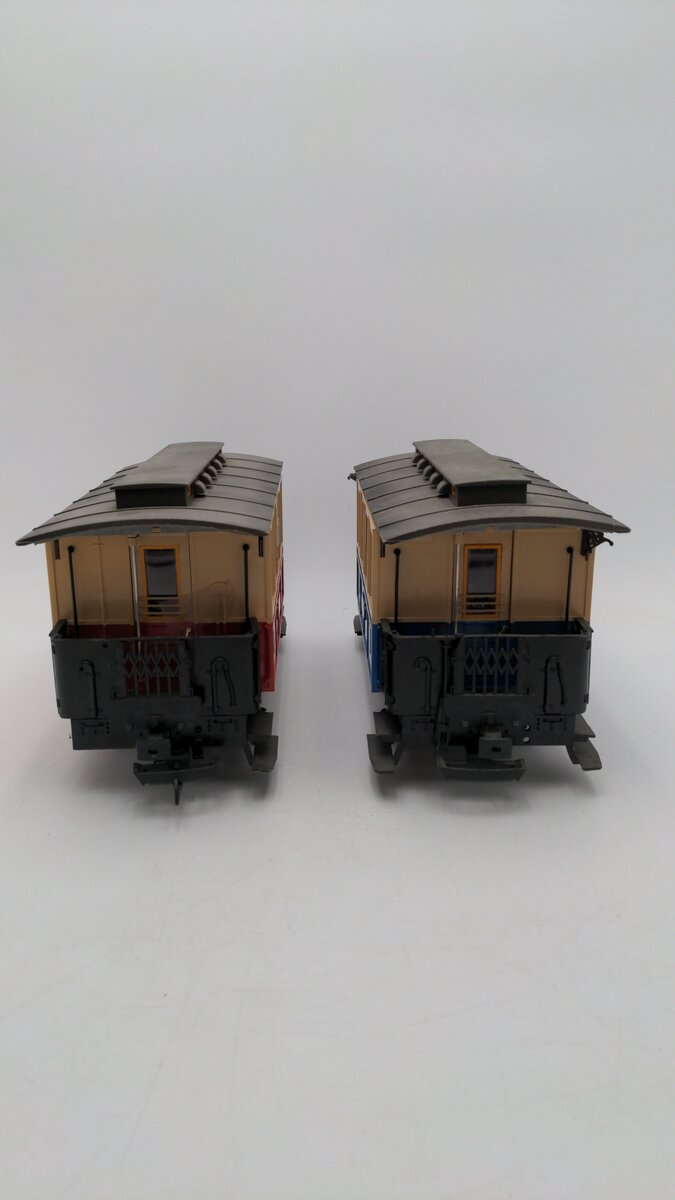 LGB 20301 G Scale Steam Passenger Train W/1 Locomotive 2 Cars & 2 Plastic Figure VG/Box