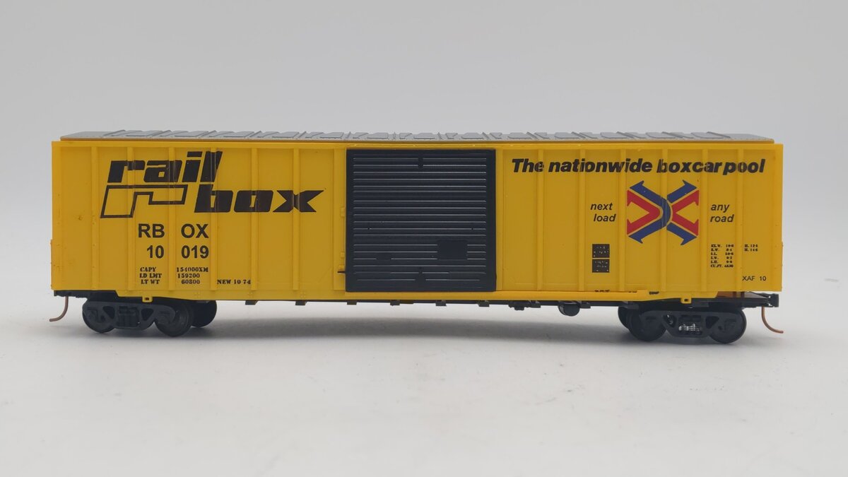 American Models 1501 S Scale Railbox Boxcar #10019 EX/Box