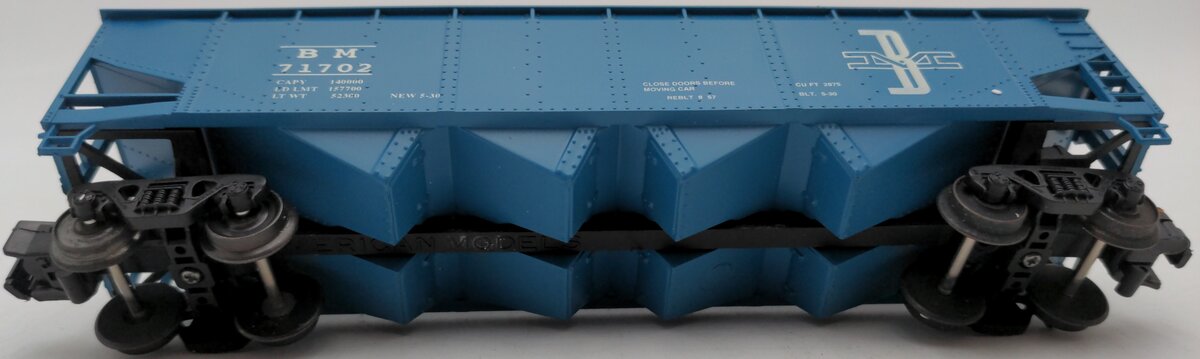 American Models S Gauge Boston & Maine Hopper Car #71702 EX/Box
