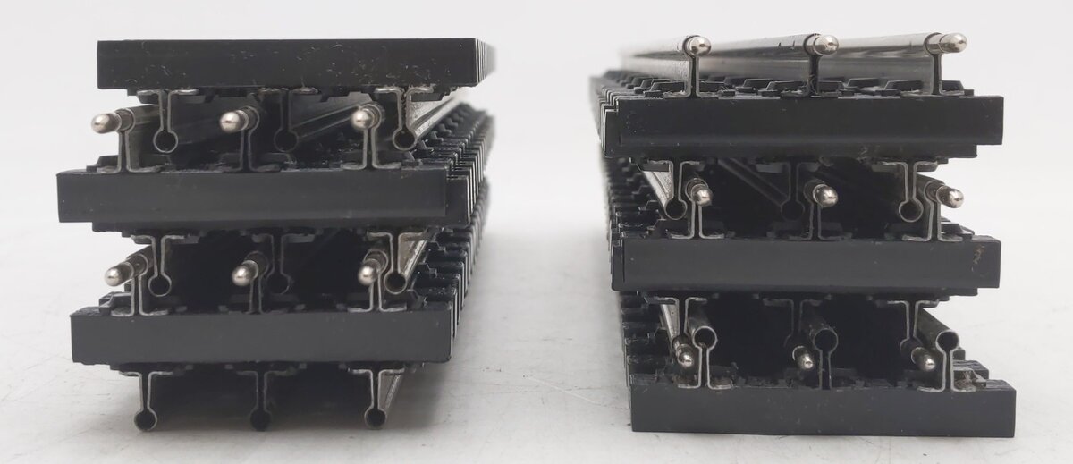 K-Line K-0636 O Shadow Rail 10" Straight Track Sections (Pack of 10) EX/Box
