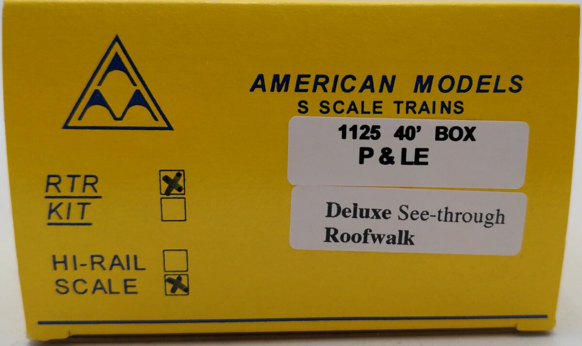 American Models 1125 S Scale P&LE 40' Boxcar #30868 EX/Box