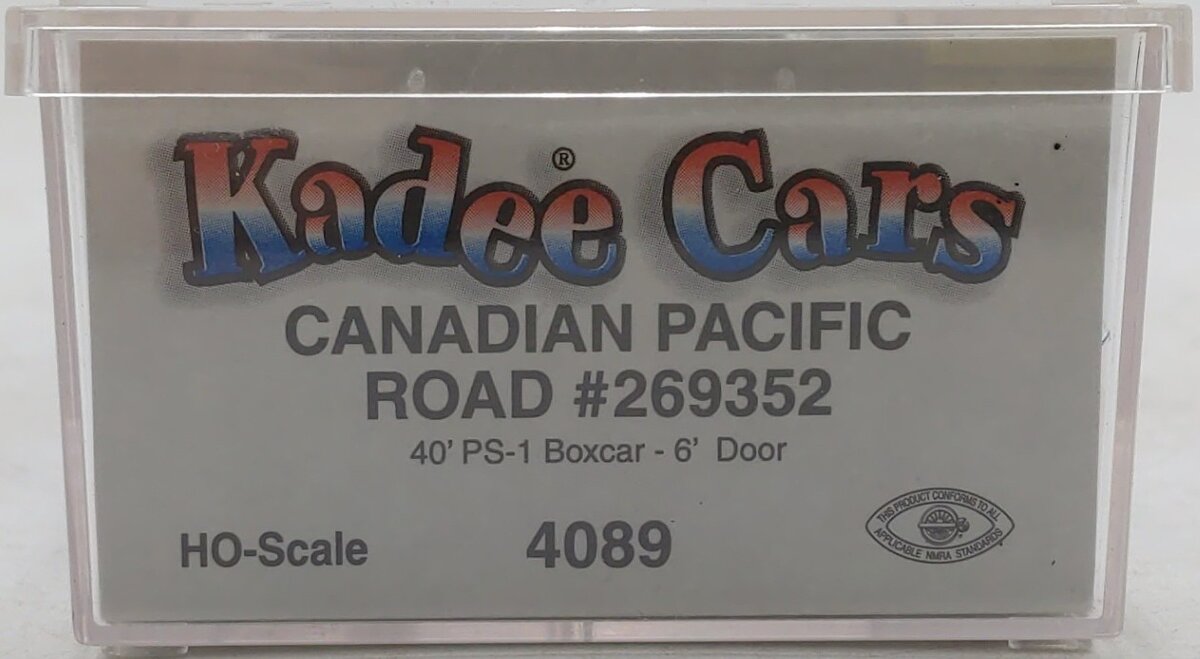Kadee 4089 HO Canadian Pacific 40' PS-1 Boxcar w/ 6' Youngstown Door #269352 EX/Box