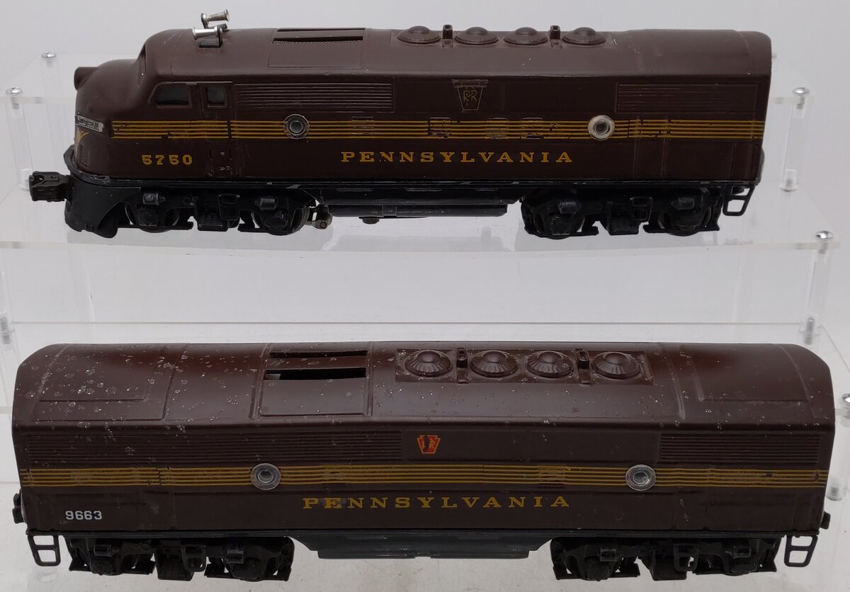 Lionel Vintage O Gauge Custom Painted PRR AB Diesel Locomotives