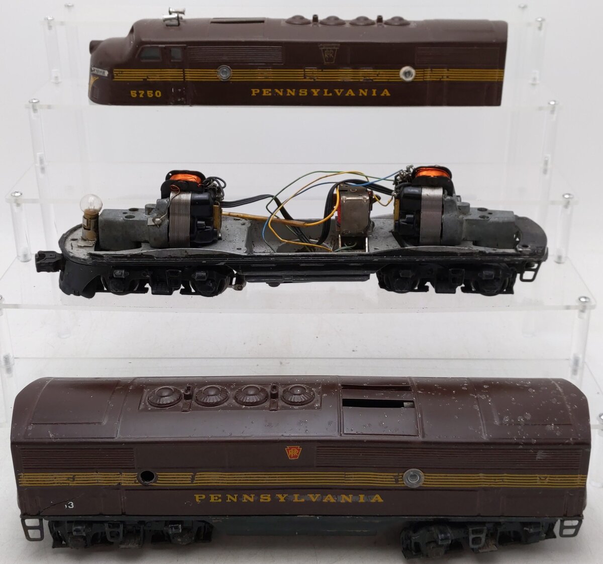 Lionel Vintage O Gauge Custom Painted PRR AB Diesel Locomotives