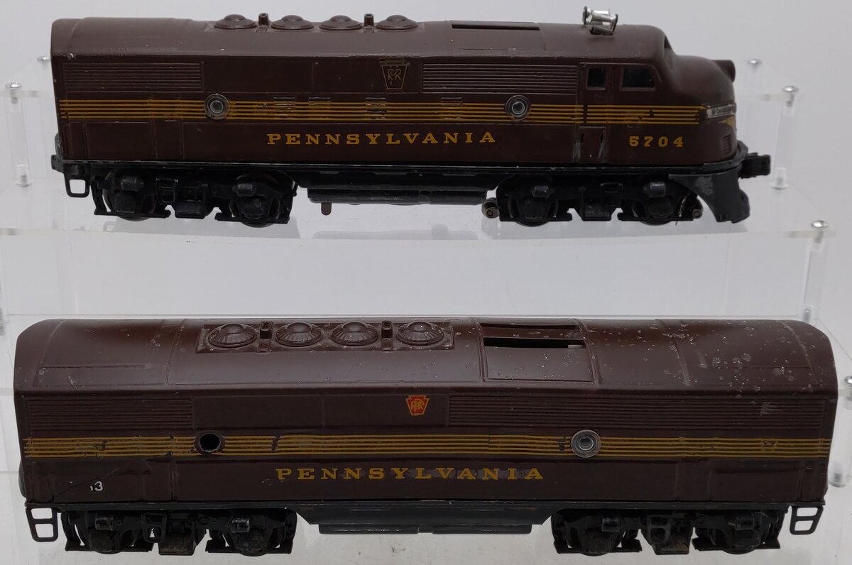 Lionel Vintage O Gauge Custom Painted PRR AB Diesel Locomotives