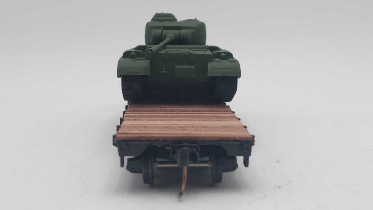 American Models 6001-TK S Scale B&O 46' Flatcar #78341 w/ Tank Load VG/Box