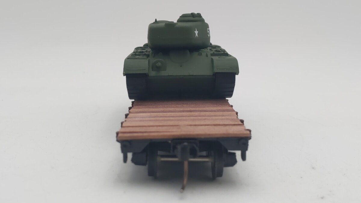 American Models 6001-TK S Scale B&O 46' Flatcar #78341 w/ Tank Load VG/Box