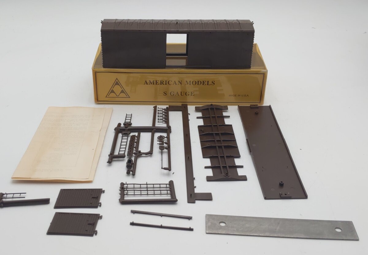 American Models S Scale Undecorated Boxcar Kit EX/Box