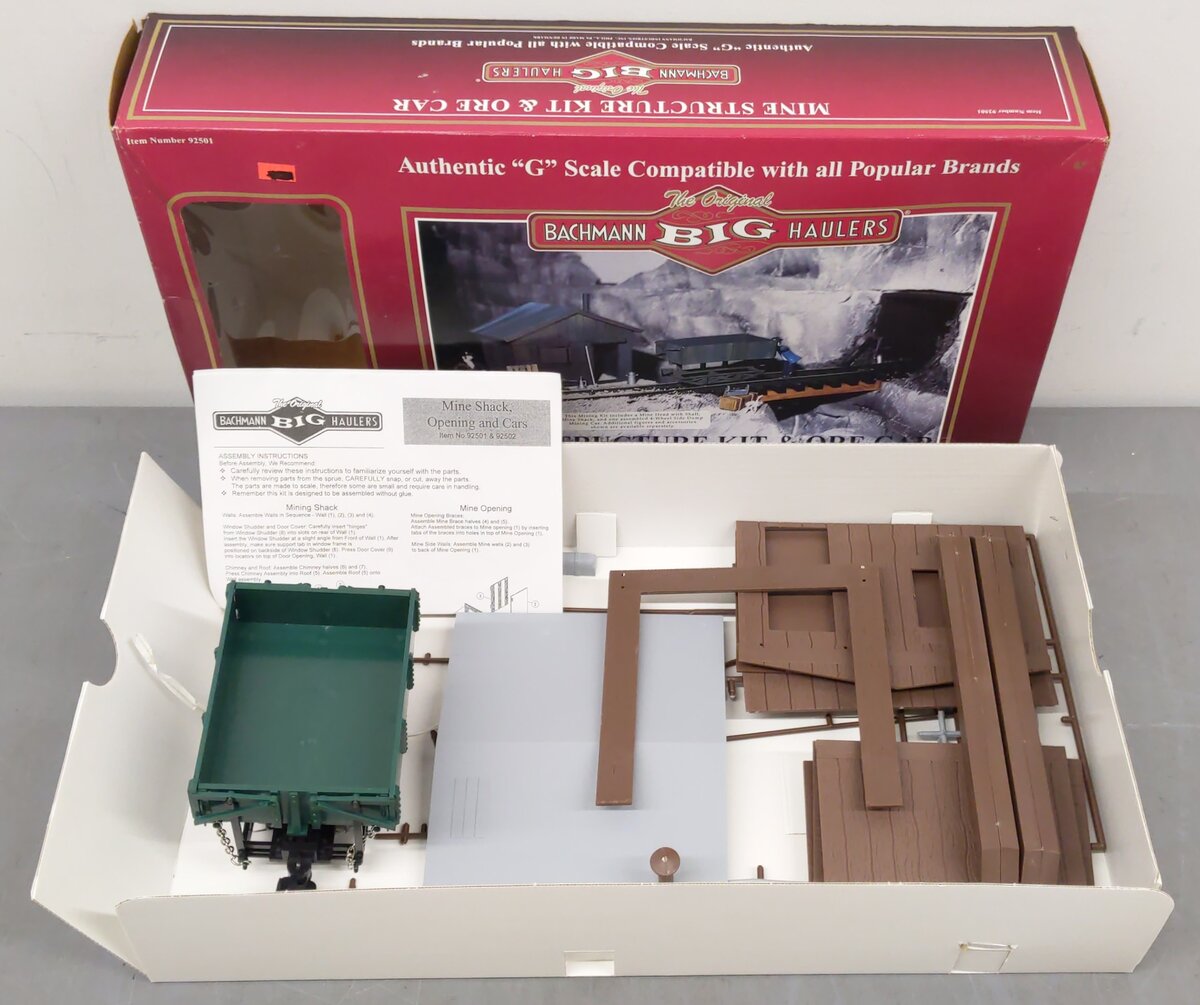 Bachmann 92501 G Scale Mine Structure Kit & Ore Car EX/Box