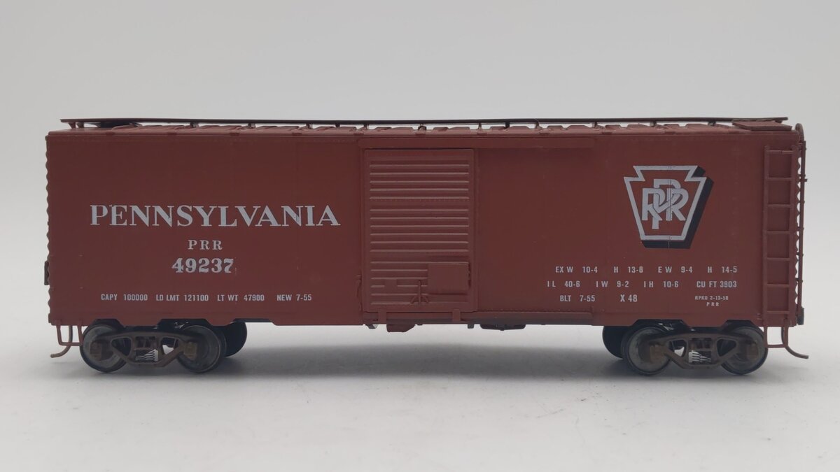 American Models S Scale PRR Boxcar #49237 EX