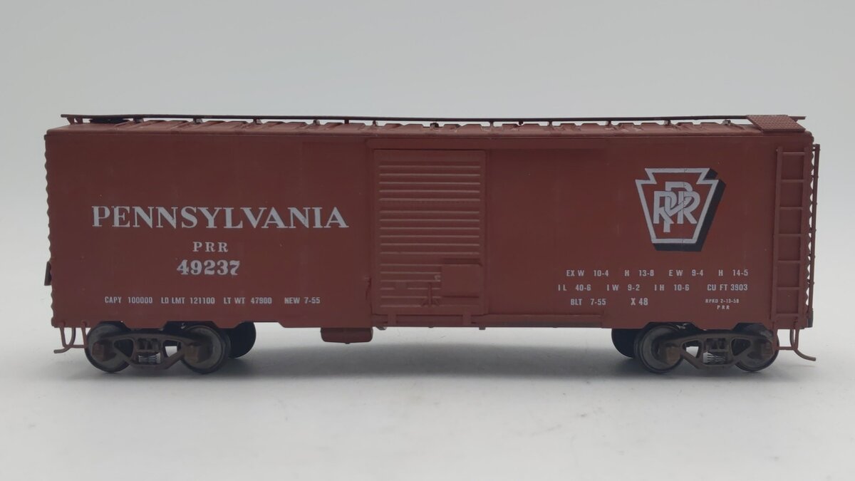 American Models S Scale PRR Boxcar #49237 EX