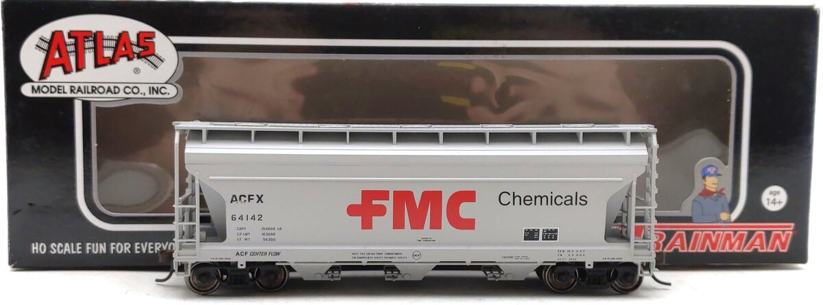 Atlas 20003413 HO ACF 3560 Covered Hopper FMC #64142 LN/Box