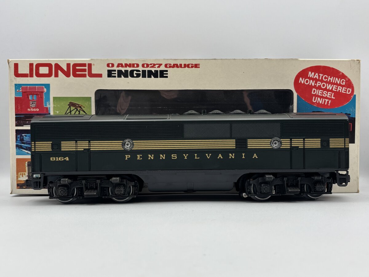 Lionel 6-8164 O Gauge Pennsylvania F3 B-Unit Dummy Diesel Locomotive EX/Box