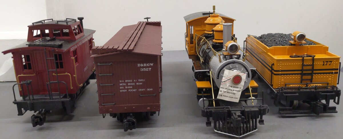 Bachmann 90025 G Gauge D&RGW Silverton Flyer Steam Train Set/Box