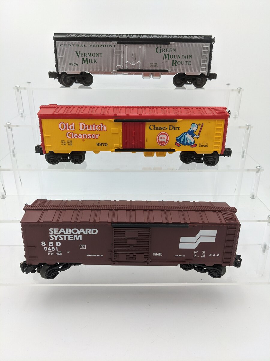 Lionel O Gauge Assorted Train Cars [3] EX