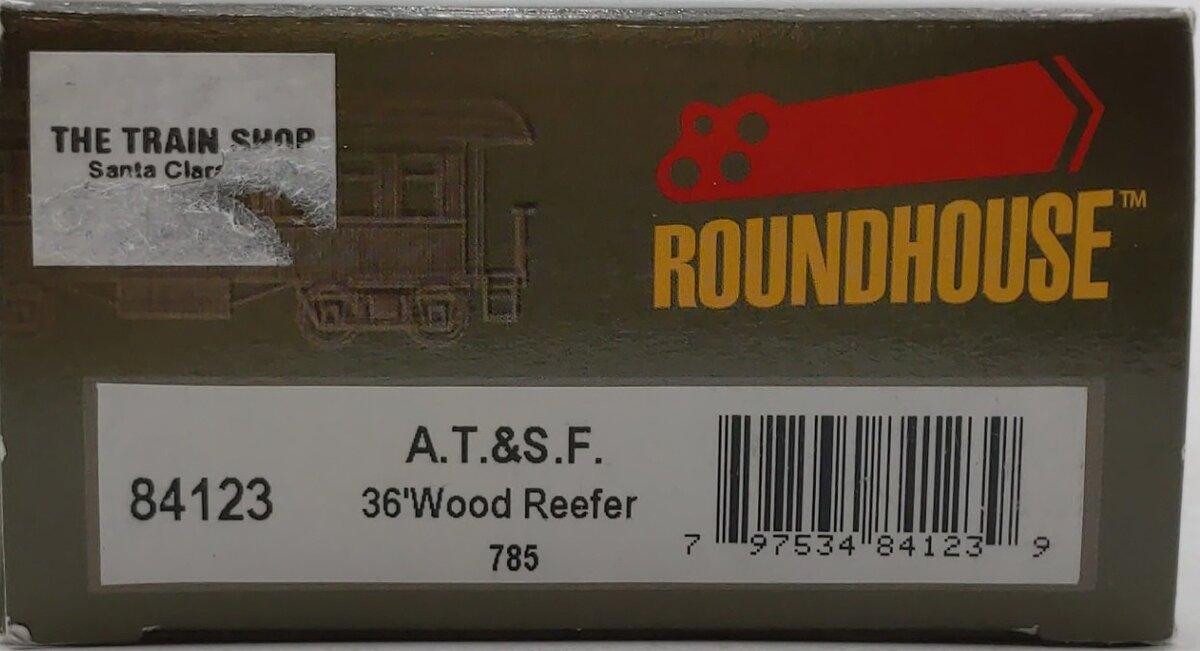 Roundhouse 84123 HO Scale AT&SF 36' Wood Reefer #785 LN/Box