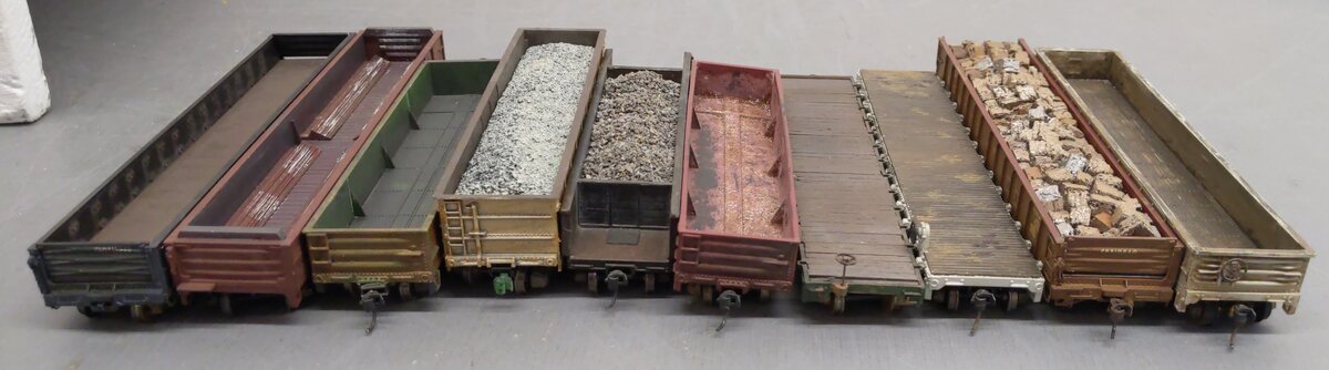 Assorted HO Scale Gondolas & Flat Cars [10] EX