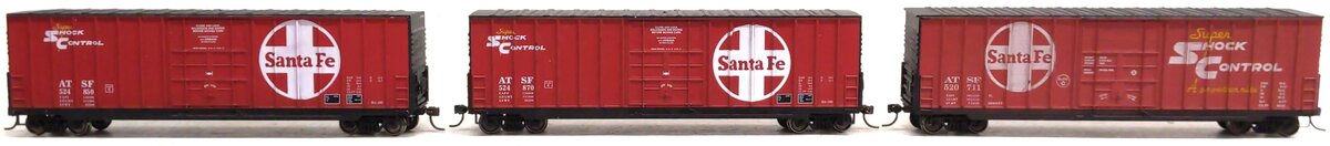 Roundhouse HO Scale Assorted Hi-Cube Boxcars: 520711, 524850, 524840 [3] EX