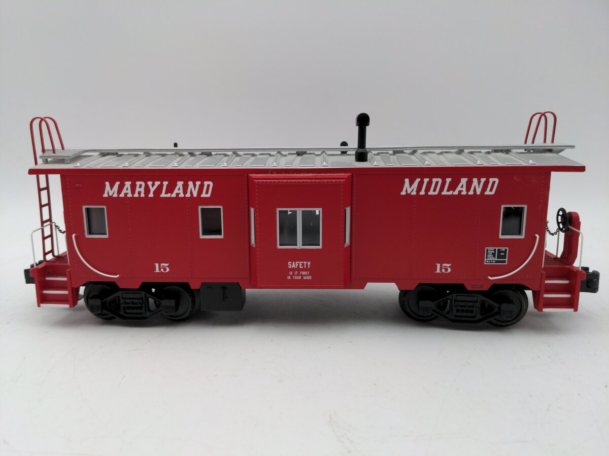 MTH 20-91196 O Maryland Midland Bay Window Caboose #15 LN/Box