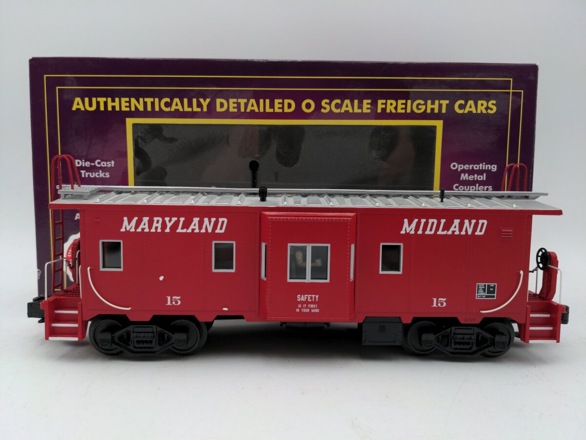MTH 20-91196 O Maryland Midland Bay Window Caboose #15 LN/Box