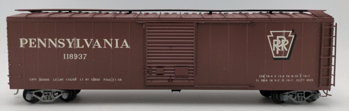 Downs Model RR B-5529 S-Gauge PRR Rusti Insulated Boxcar Kit #118937 - Assembled EX/Box