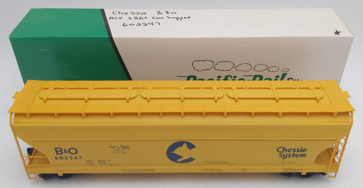 Pacific Rail 4650 S B&O Chessie ACF Center Flow Hopper Kit #602247 - Assembled VG/Box