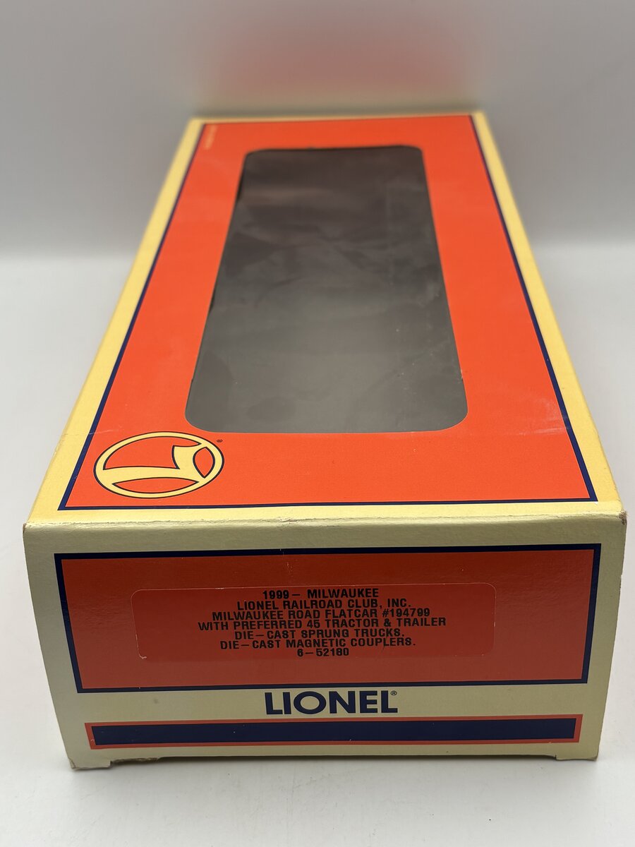 Lionel 6-52180 O Gauge Milwaukee Road Flatcar #194799 EX/Box