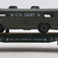 Menards 279-3432 O Gauge Army Short Flat Car w/ Army Bus EX/Box