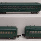 American Flyer 650 Vintage S New Haven Green Pullman Passenger Cars (3) VG