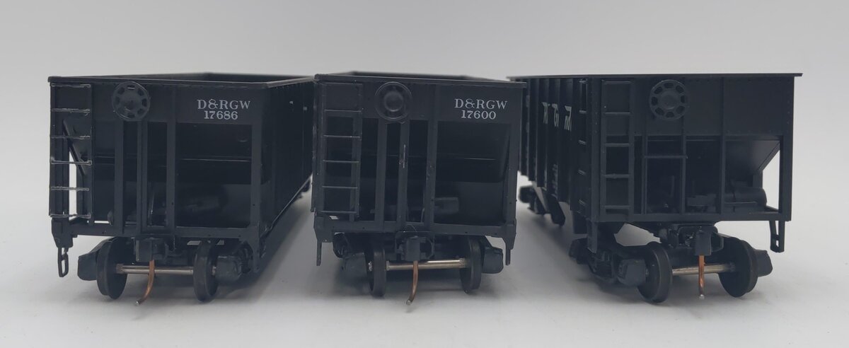 American Models S Scale DRGW Hoppers: 17600, 17686, 18245 [3] EX
