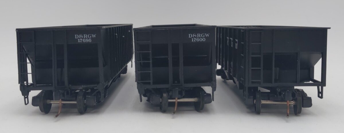 American Models S Scale DRGW Hoppers: 17600, 17686, 18245 [3] EX