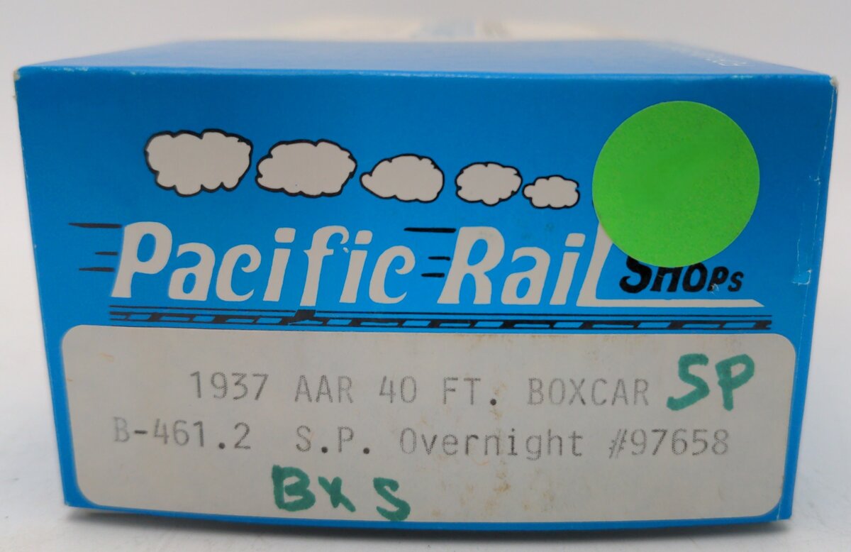 Pacific Rail 1937 S (S.P.) AAR 40'  B-461.4 Overnight Boxcar Kit #97658 Assemble VG/Box