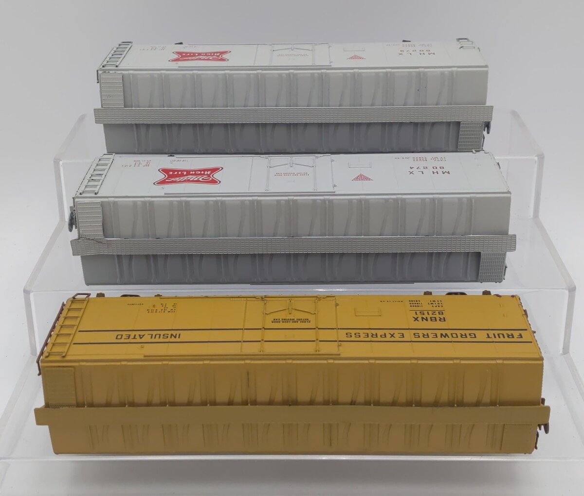 American Models S Scale Refrigerator Cars: 82151,80274, 80279 [3] EX