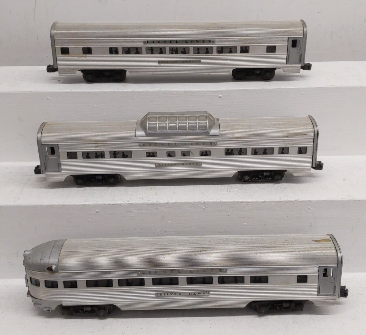 Assorted Lionel O Scale Aluminum Passenger Cars [3] VG