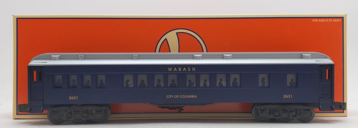 Lionel 6-19062 O Gauge Wabash Railway City of Columbia Coach #2631 EX/Box