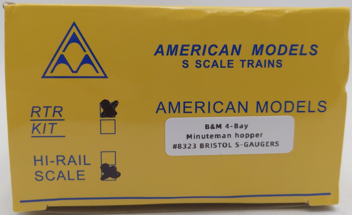 American Models S Scale Boston & Maine Hopper Car #8323 EX/Box