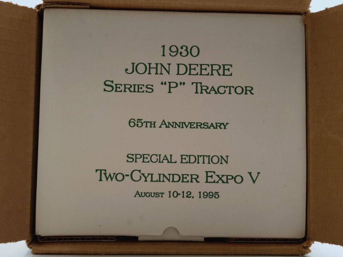 Ertl 1:16 Scale 1930 John Deere Series P Two Cylinder Expo 65th Anniversary NIB