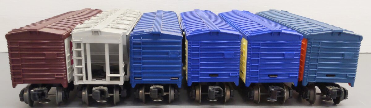 Lionel O Assorted Freight Cars 6-7601, 6-19231, 6-16407, 6-9816, 6-9858 [6] EX/Box