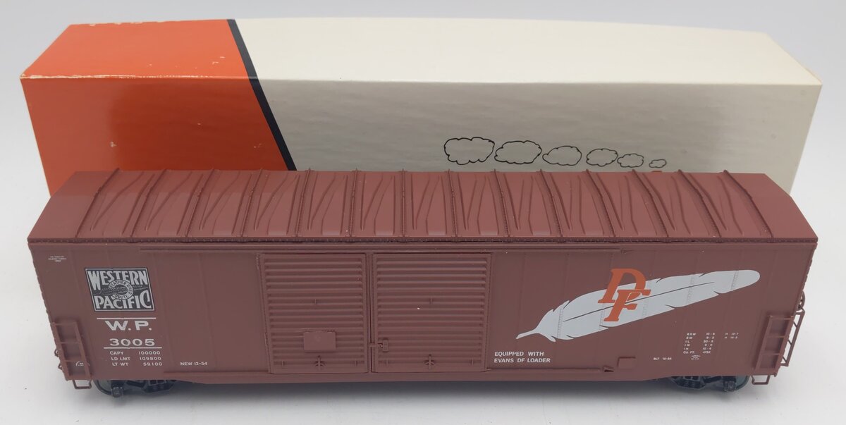 Pacific Rail B-558 S-Scale Western Pacific Double Sliding Door Boxcar Kit #3005 EX/Box