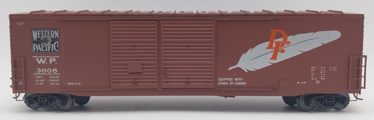 Pacific Rail B-558 S-Scale Western Pacific Double Sliding Door Boxcar Kit #3005 EX/Box