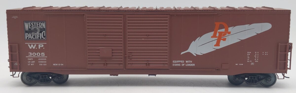 Pacific Rail B-558 S-Scale Western Pacific Double Sliding Door Boxcar Kit #3005 EX/Box