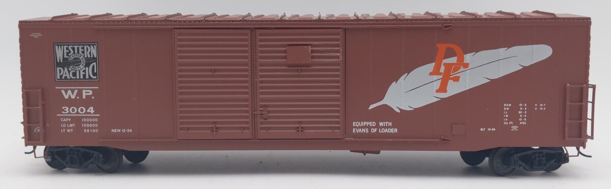 Pacific Rail B-558 S-Scale Western Pacific Double Sliding Door Boxcar Kit #3004 EX/Box