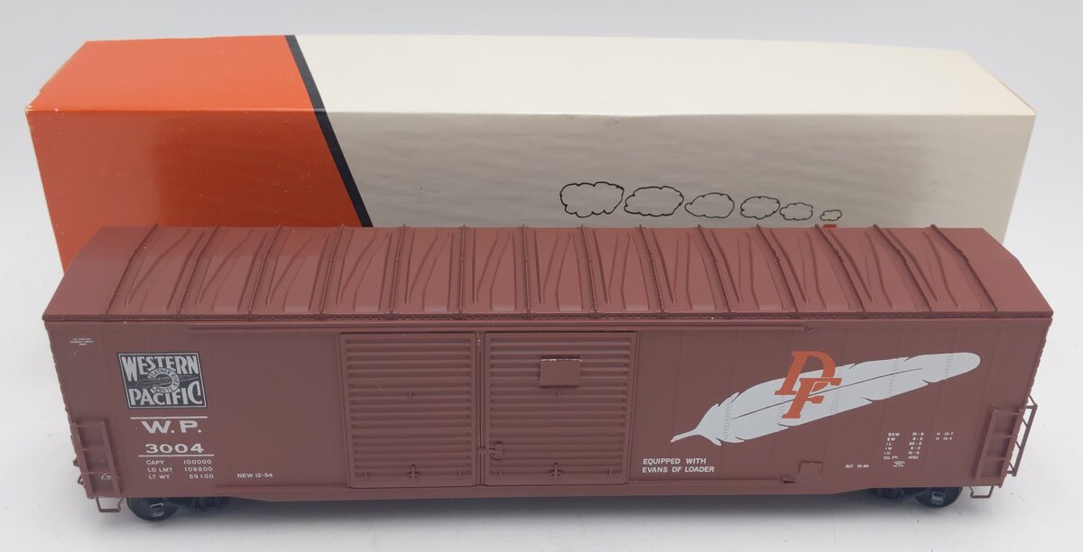 Pacific Rail B-558 S-Scale Western Pacific Double Sliding Door Boxcar Kit #3004 EX/Box