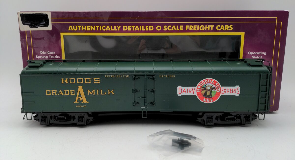 MTH 20-94168 O Gauge Hood's Dairy R50B Express Reefer Car #203 LN/Box