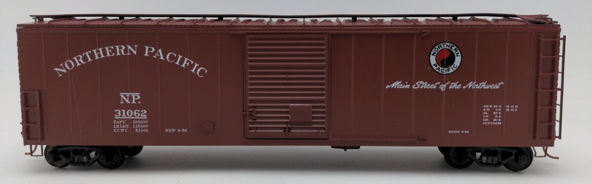 Pacific Rail B-510 S-Scale Northern Pacific 50' SGL SLDG DR Boxcar Kit #31062 EX/Box